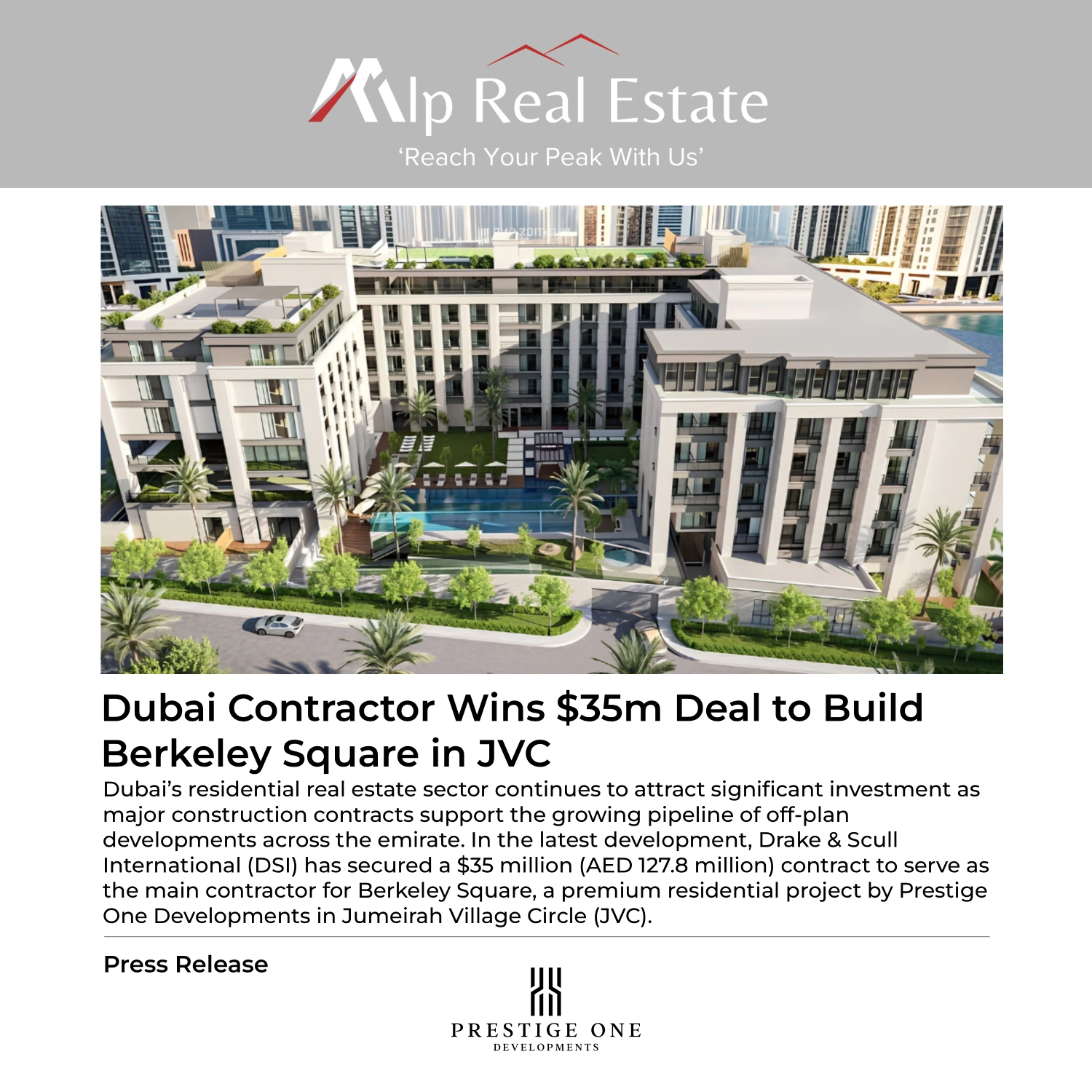 Dubai Contractor Wins $35m Deal to Build Berkeley Square in JVC