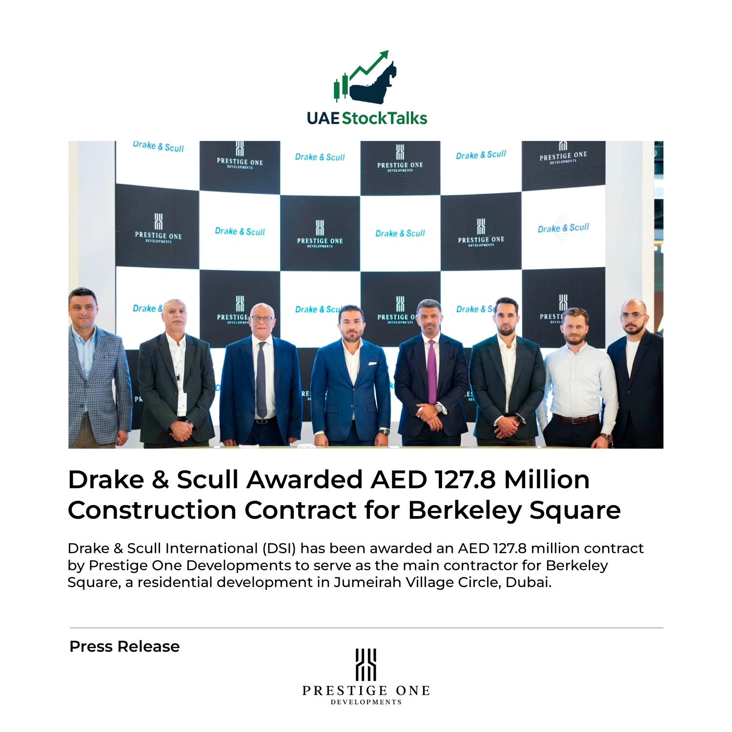 Drake & Scull Awarded AED 127.8 Million Construction Contract for Berkeley Square