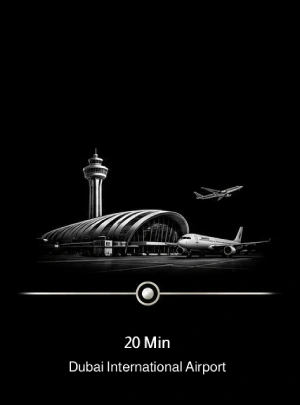 Driving distance from Dubai Islands to Dubai International Airport