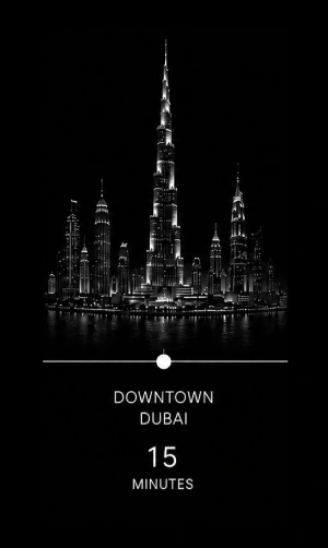 Driving distance from Dubai Maritime City to Downtown Dubai