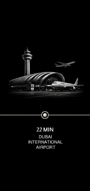 Driving distance from Majan City to Dubai International Airport