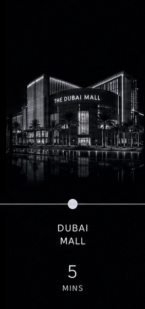 Driving distance from Meydan City to Dubai Mall