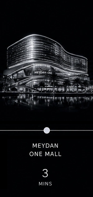 Driving distance from Meydan City to Meydan One Mall